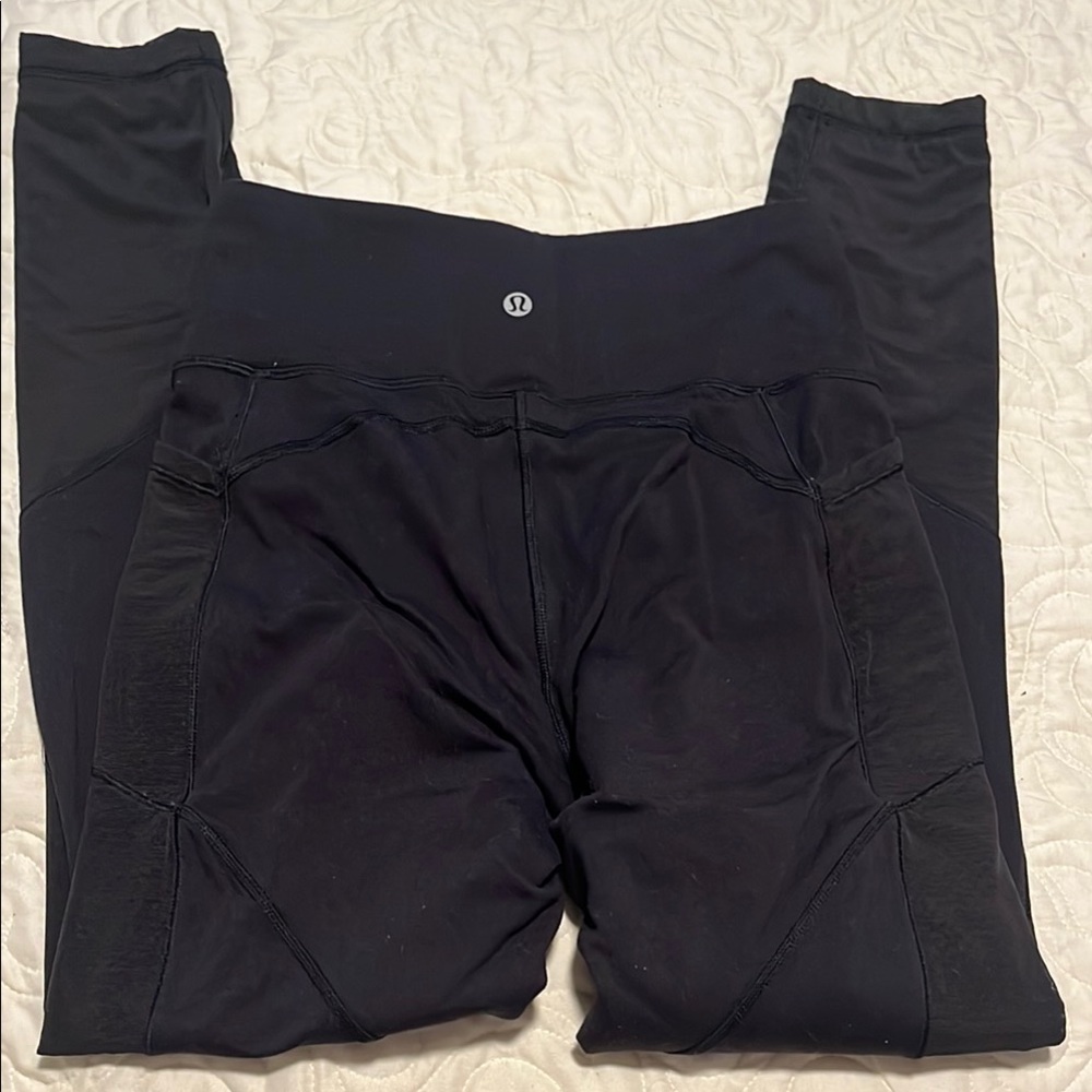 Lululemon leggings with mesh details